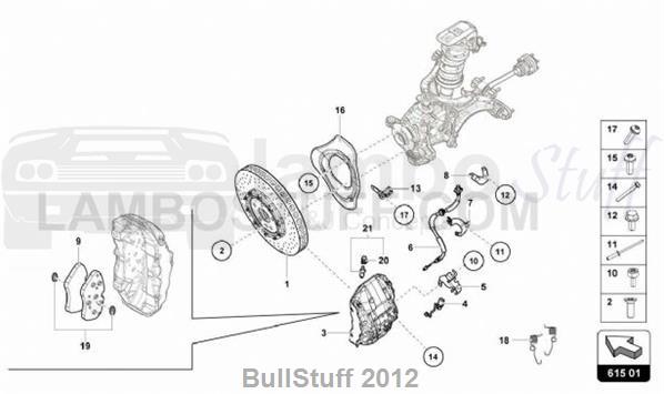 2016 Lamborghini HURACAN LP610-4 SPYDER CANADA CERAMIC BRAKE DISC (615.01.00)